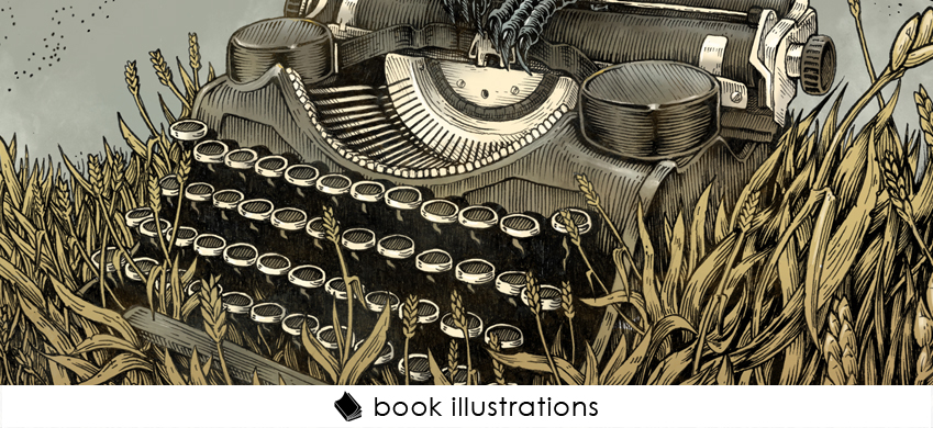 5 ink drawing book illustrations cover theoretical part